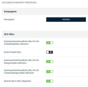 Gambio SEO Einstellungen