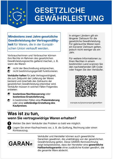 Gewährleistungslabel Gambio